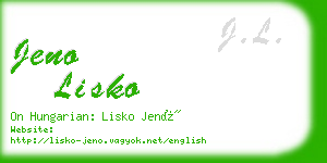jeno lisko business card